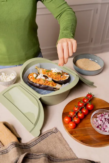 Estuche de vapor Lékué  - Verde, grande, 4-pack - Lékué