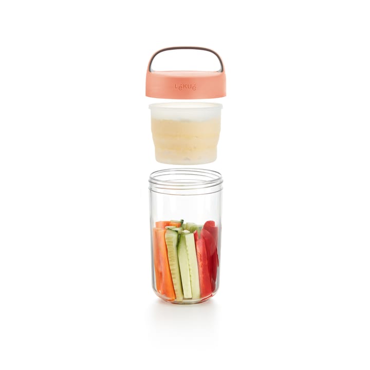Jar To Go Lékué 600 ml, Coral Lékué