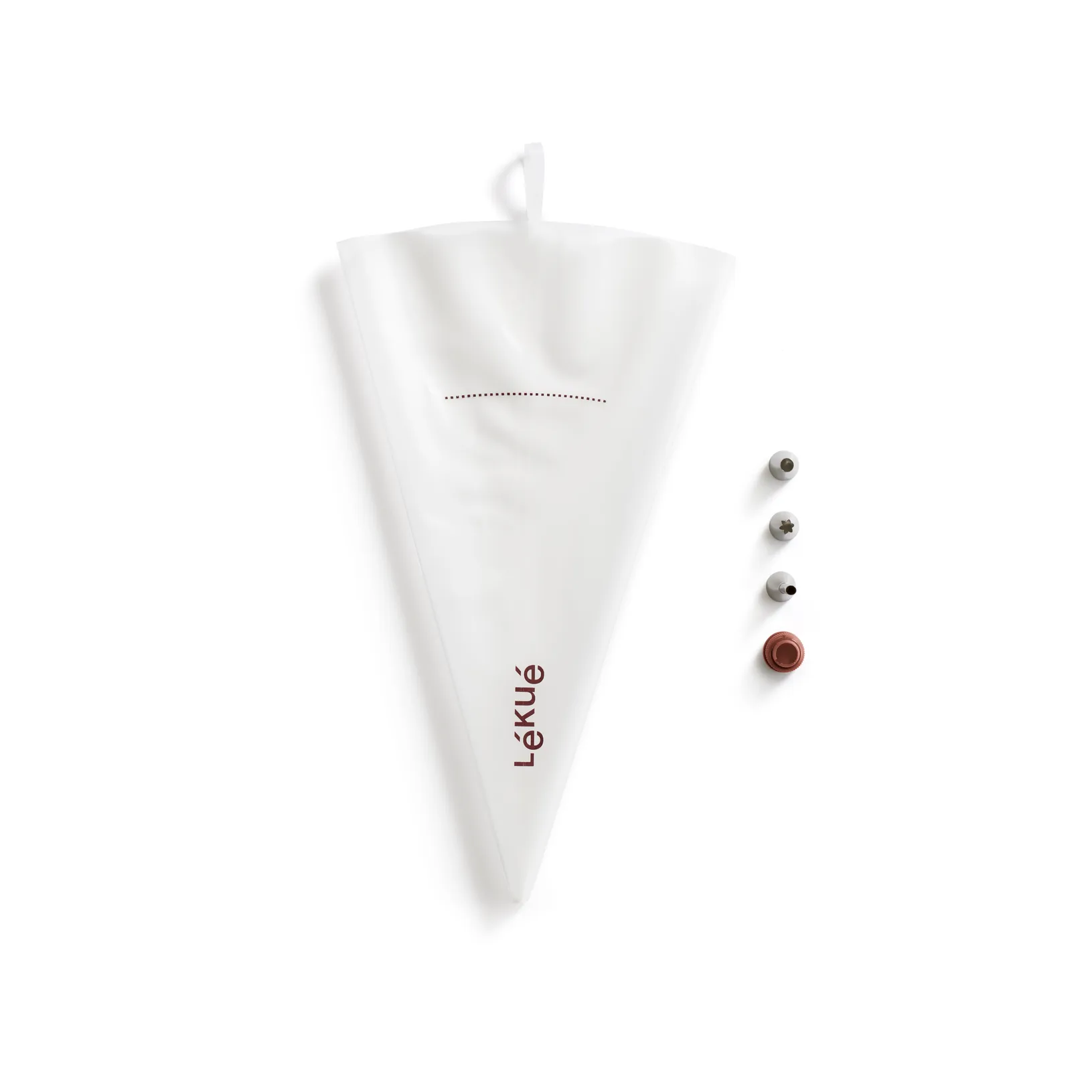 Manga pastelera reutilizable Lékué 3 boquillas, Transparente Lékué