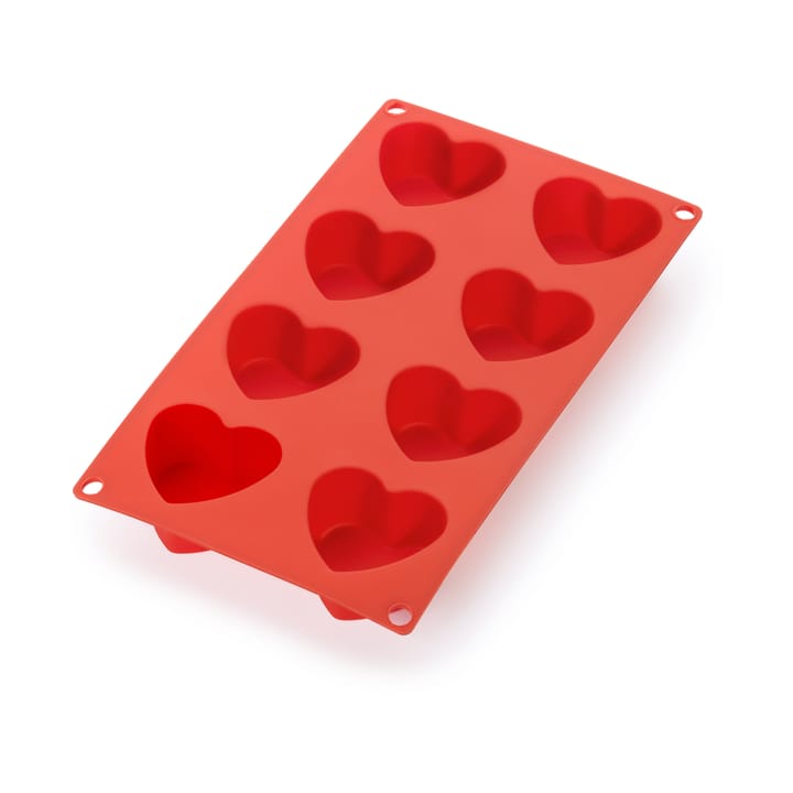 Molde corazón de silicona Lékué 8 cav. - Rojo - Lékué