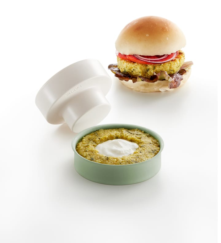 Molde hamburguesas vegetales Lékué 2 piezas., Verde Lékué