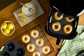 Molde para donuts Lékué para Air fryer, 4 uds. - Gris - Lékué