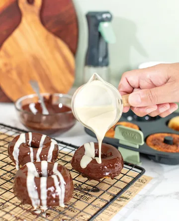 Molde para donuts Lékué para Air fryer, 4 uds. - Gris - Lékué