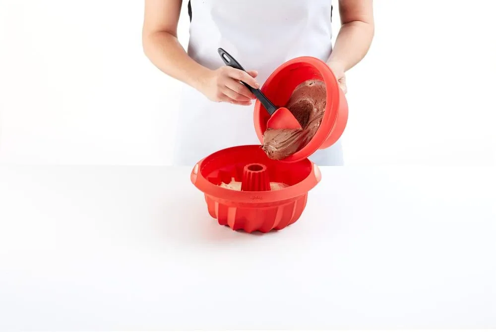 Moldes mini savarin Lékué de silicona 2 uds, Rojo Lékué
