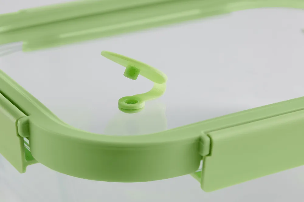 Recipiente hermético de vidrio Lékué cuadrado 800 ml, Verde Lékué