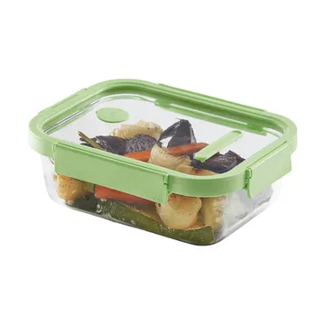 Recipiente hermético de vidrio Lékué rectangular 1520 ml - Verde - Lékué