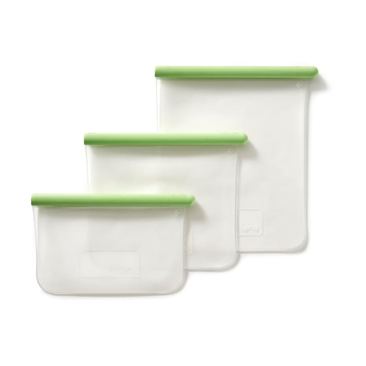Set de 3 bolsas reutilizables planas Lékué - Verde - Lékué