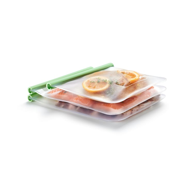 Set de 3 bolsas reutilizables planas Lékué, Verde Lékué