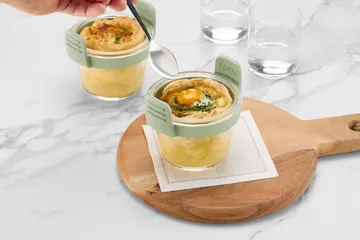 Vaso de cristal Lékué mini para Air fryer, pack de 4 - Transparente - Lékué