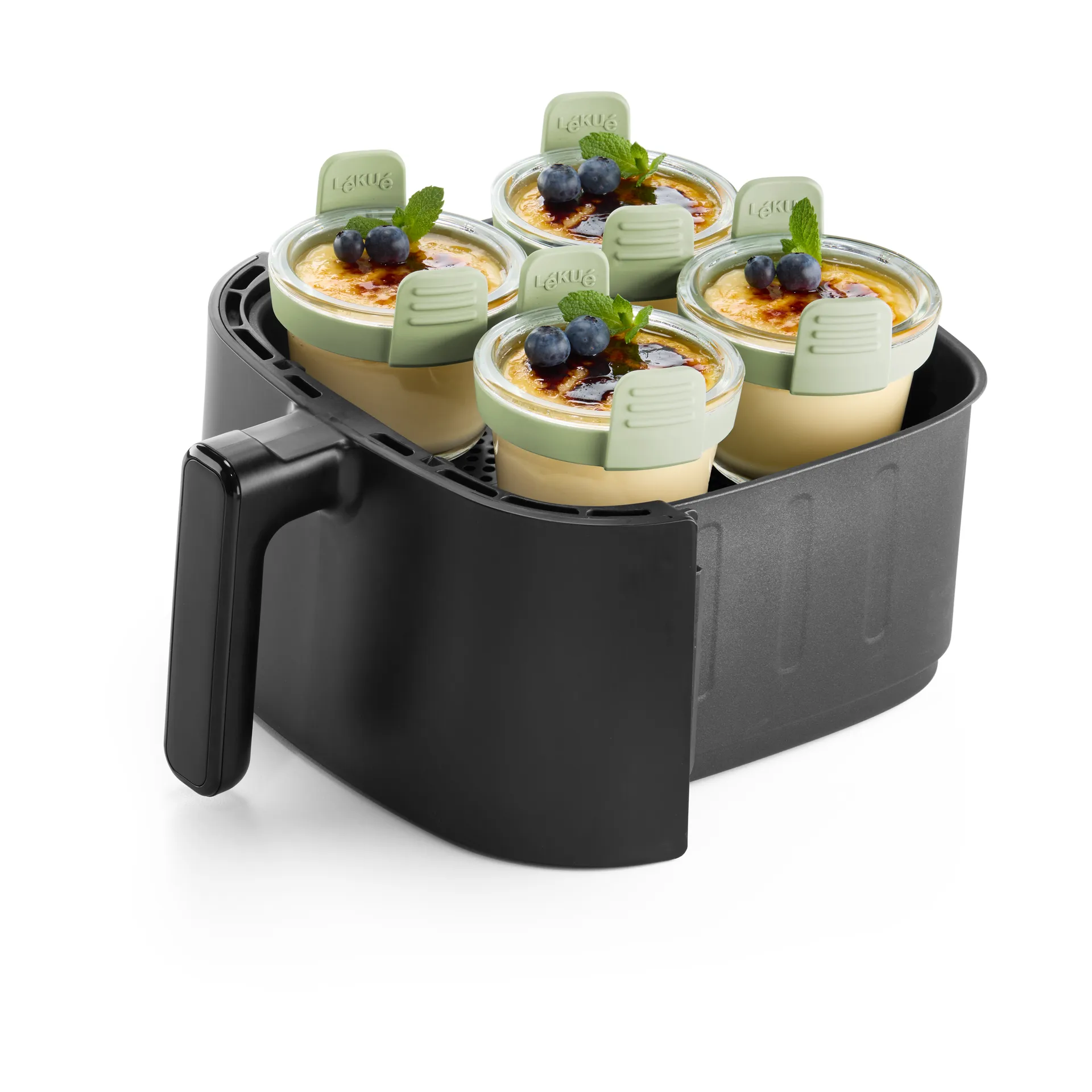 Vaso de vidrio mini para Air fryer Lékué, pack de 4, Transparente Lékué