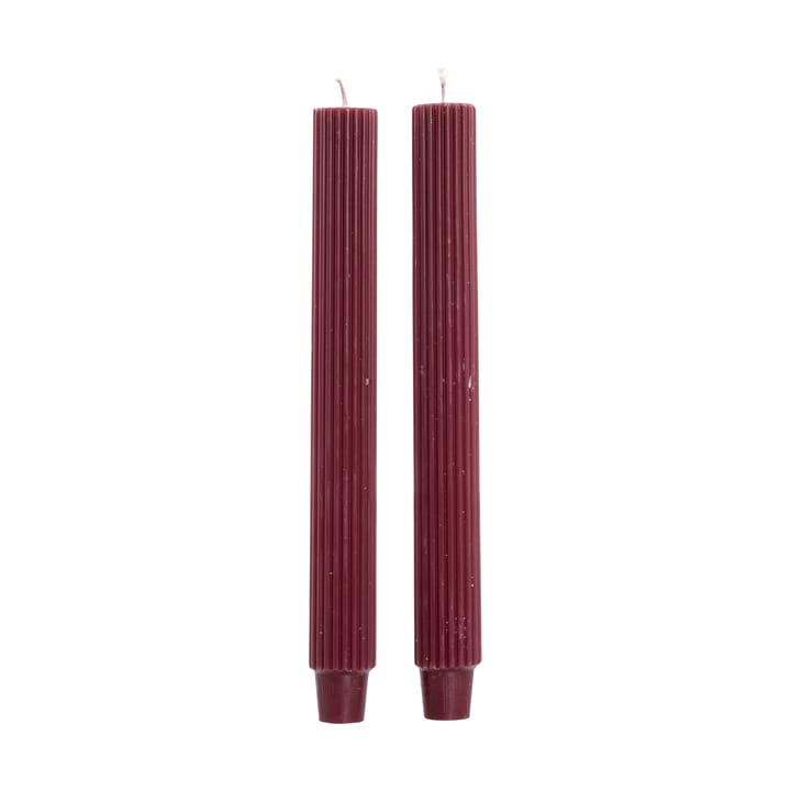 2 Velas Ribbat 25 cm - Pomegranate - Lene Bjerre