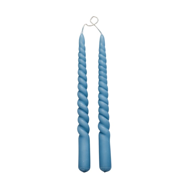 2 Velas Twisted skruvade 25 cm - F. Blue - Lene Bjerre