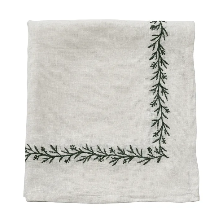 Abella servilleta de tela - blanco y verde, 45x45 cm - Lene Bjerre