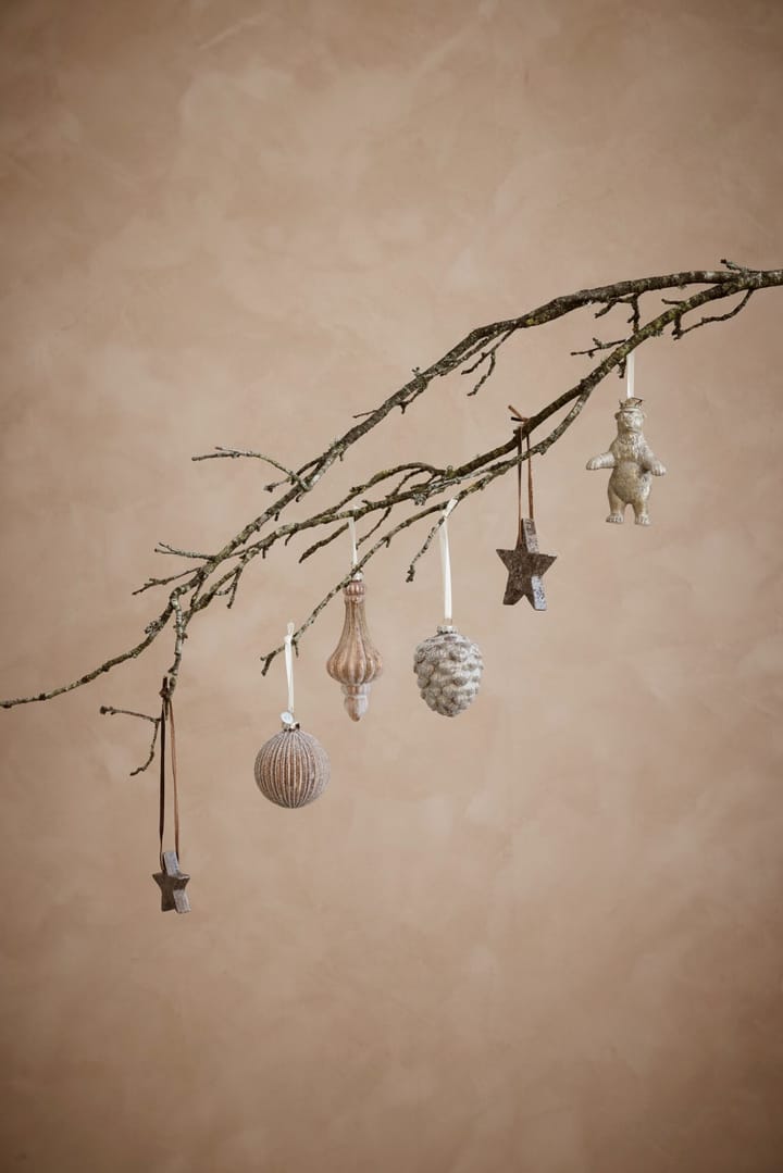 Adorno navideño estrella Elina 10 cm, Marrón Lene Bjerre
