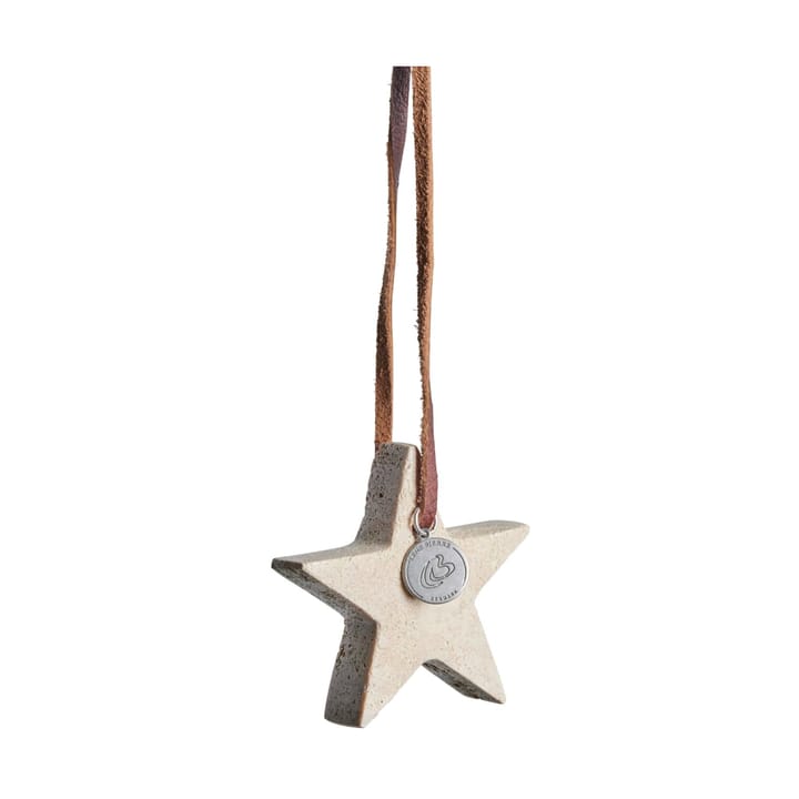 Adorno navideño estrella Elina 6,5 cm, Lino Lene Bjerre