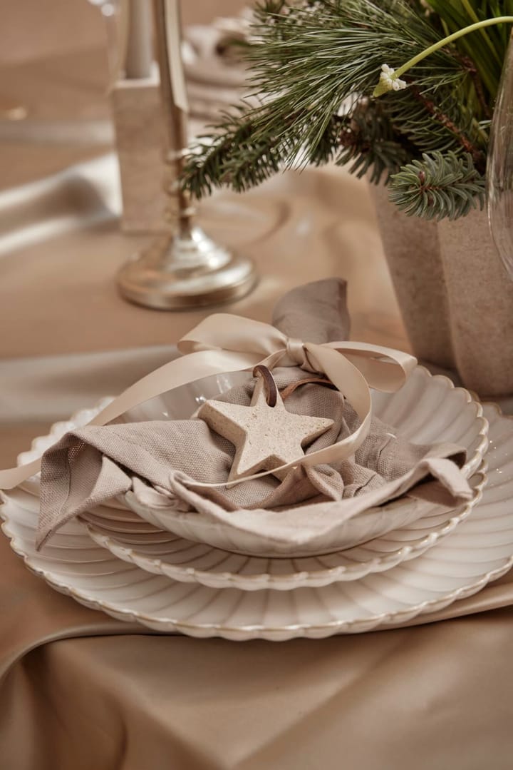 Adorno navideño estrella Elina 6,5 cm, Lino Lene Bjerre