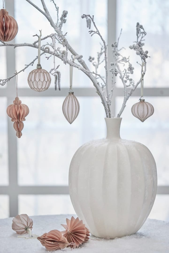 Adorno navideño Pappia 12 cm, Rosa, redondo Lene Bjerre