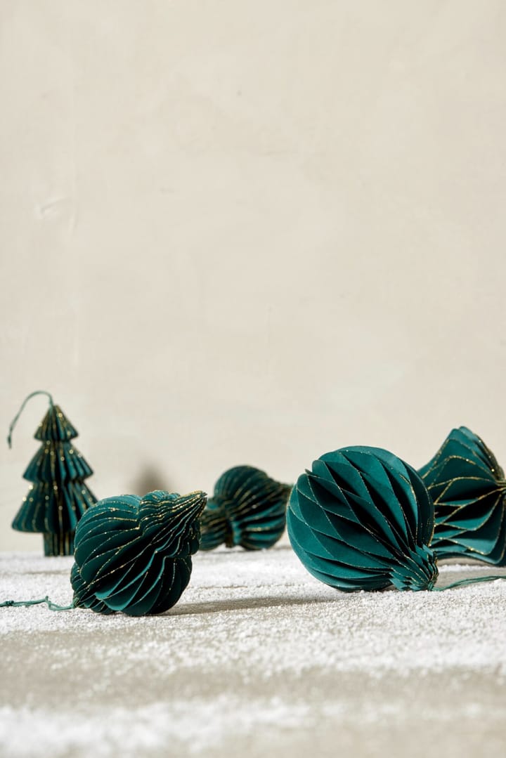 Adorno navideño Pappia 13 cm, Verde oscuro Lene Bjerre