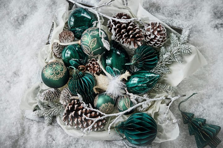 Adorno navideño Pappia 13 cm, Verde oscuro Lene Bjerre