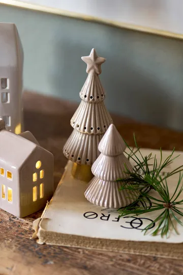Árbol LED decorativo Mythel - Beige, 7x7xH17,2 cm - Lene Bjerre