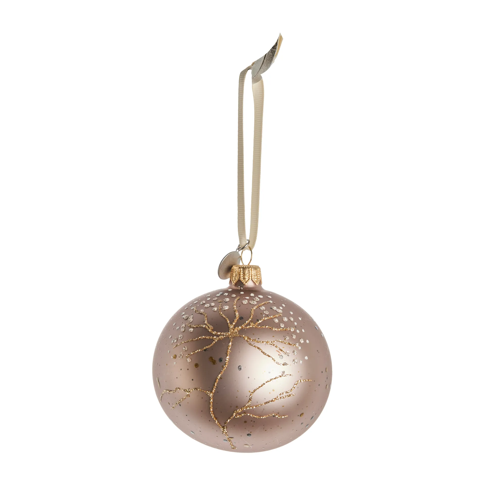 Bola de navidad Cadelia Árbol Ø8 cm, powder-light gold Lene Bjerre
