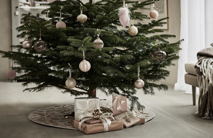 Bola de navidad Cadelia con hoja Ø6 cm, powder-light gold Lene Bjerre