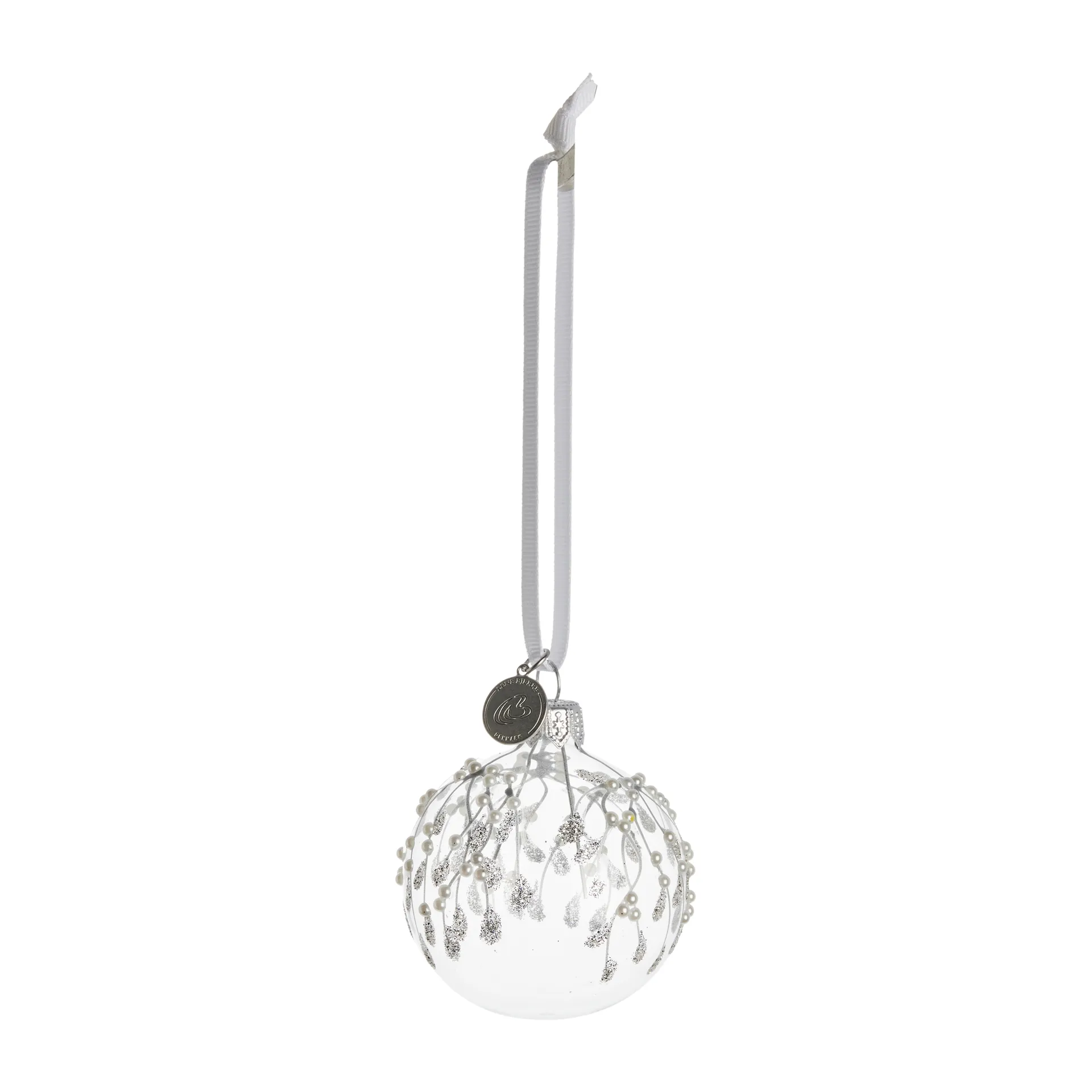 Bola de navidad Cadelia muérdago Ø6 cm, clear-silver Lene Bjerre
