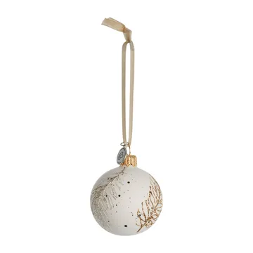 Bola de navidad Cadelia pluma Ø6 cm - white-light gold - Lene Bjerre