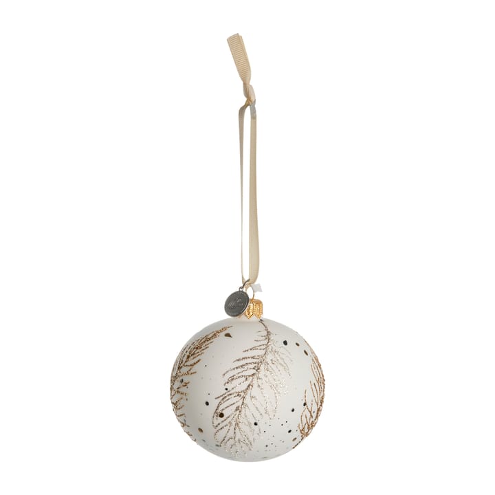 Bola de navidad Cadelia pluma Ø8 cm, white-light gold Lene Bjerre