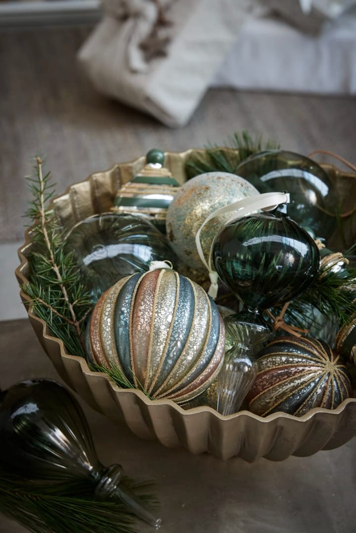 Bola de Navidad Clearena Ø10 cm, Dusty green-gold Lene Bjerre