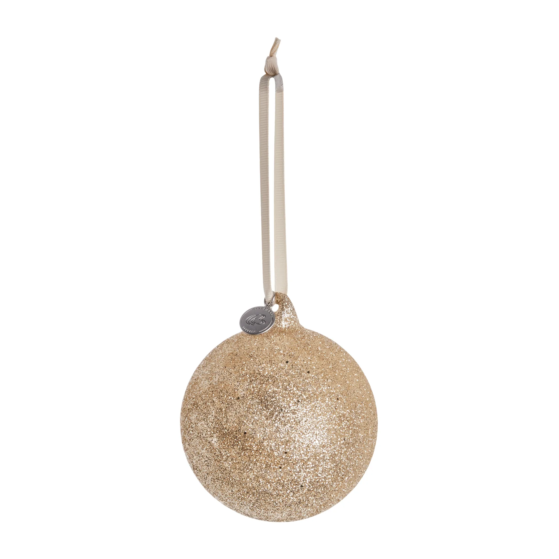 Bola de navidad Glitteria Ø10 cm, light gold Lene Bjerre