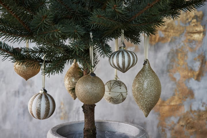 Bola de navidad Glitteria Ø10 cm, light gold Lene Bjerre