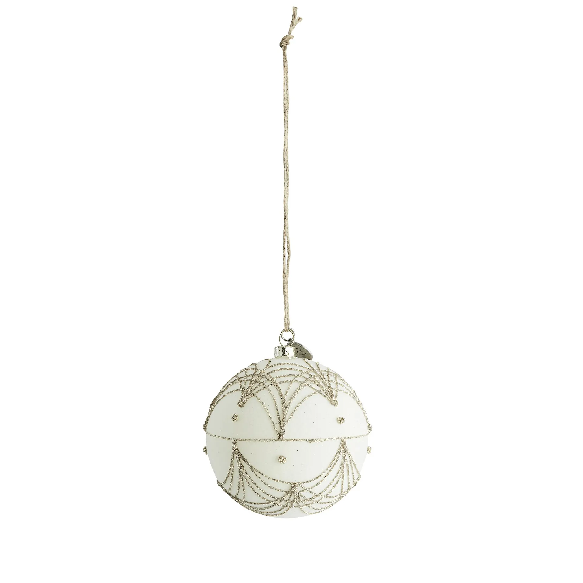 Bola de navidad Jalia Ø8 cm, Off white-light gold Lene Bjerre