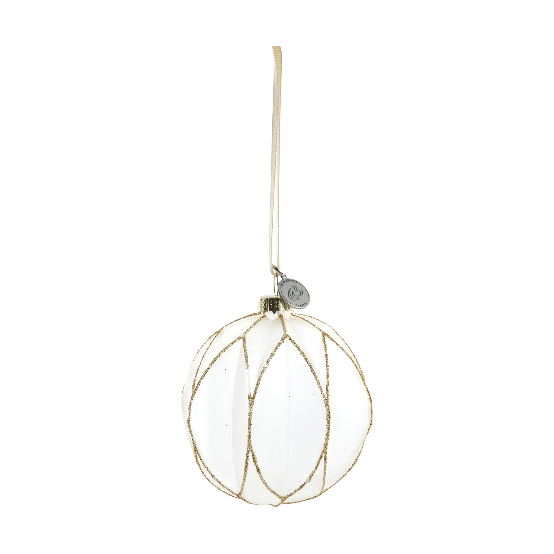 Bola de Navidad Navina Ø8 cm, White-Light gold Lene Bjerre