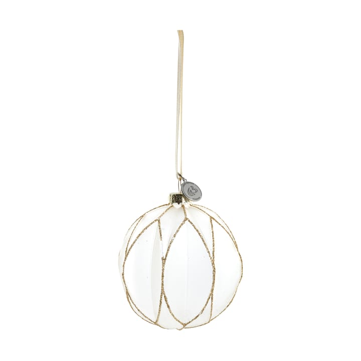 Bola de Navidad Navina Ø8 cm - White-Light gold - Lene Bjerre