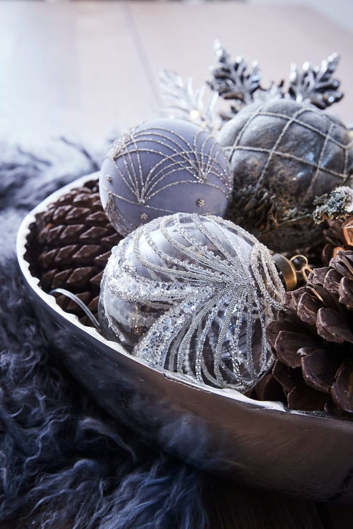 Bola de Navidad Norille Ø11 cm, Gris oscuro, redes Lene Bjerre