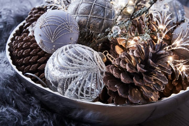 Bola de Navidad Norille Ø11 cm, Gris oscuro, redes Lene Bjerre