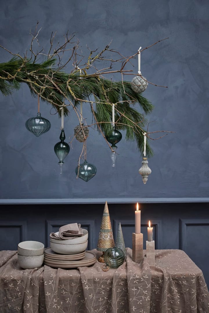 Bola de Navidad Norille Ø9 cm, Dusty green redes Lene Bjerre