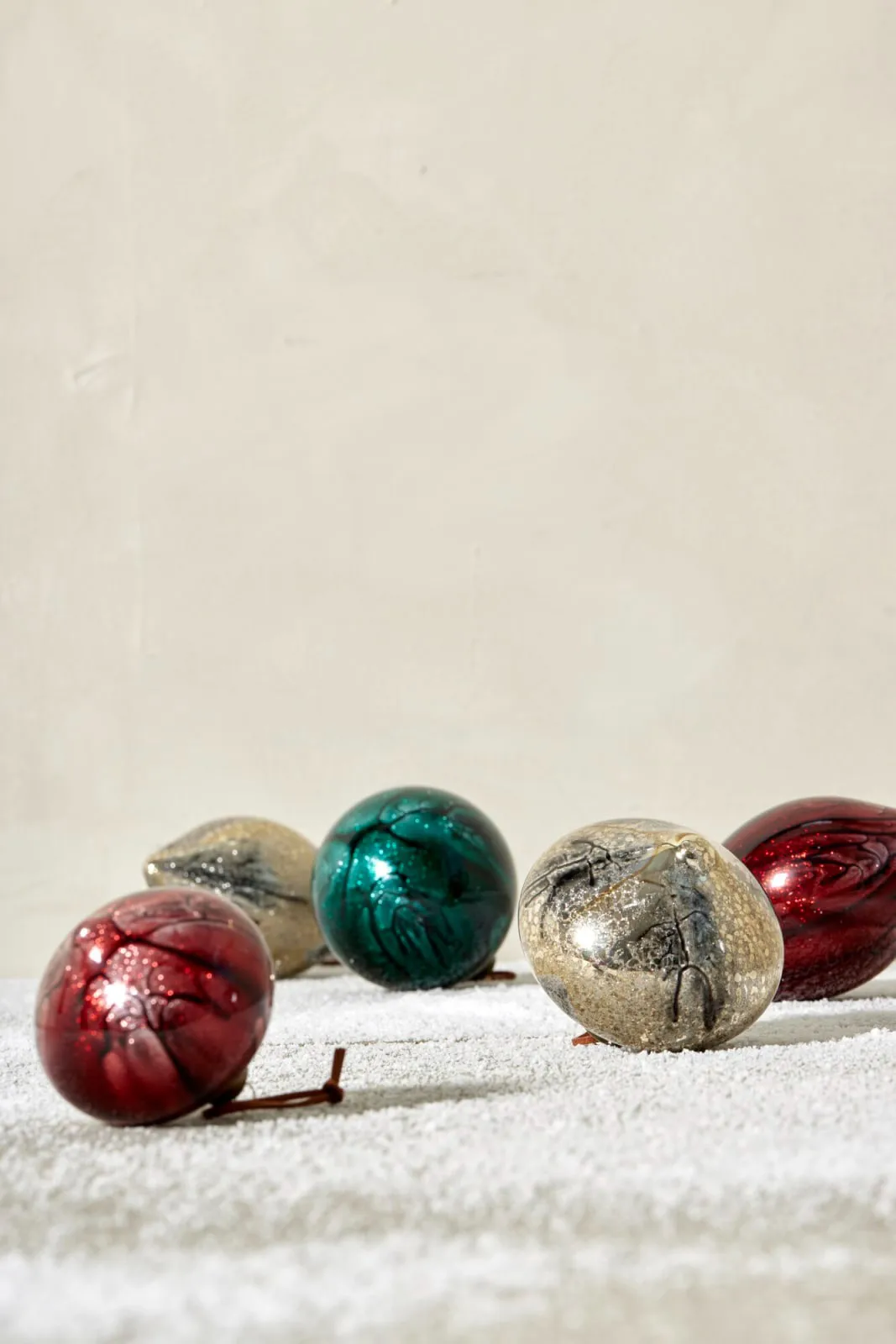 Bola de Navidad Nosille redonda Ø10 cm, Plata-oro Lene Bjerre