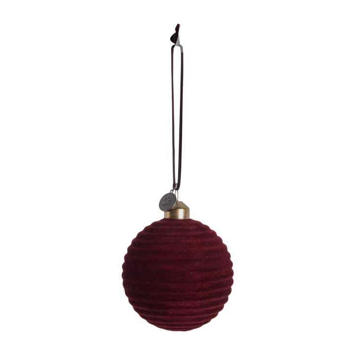Bola de navidad Velvitie surcos Ø8 cm, pomegranate Lene Bjerre