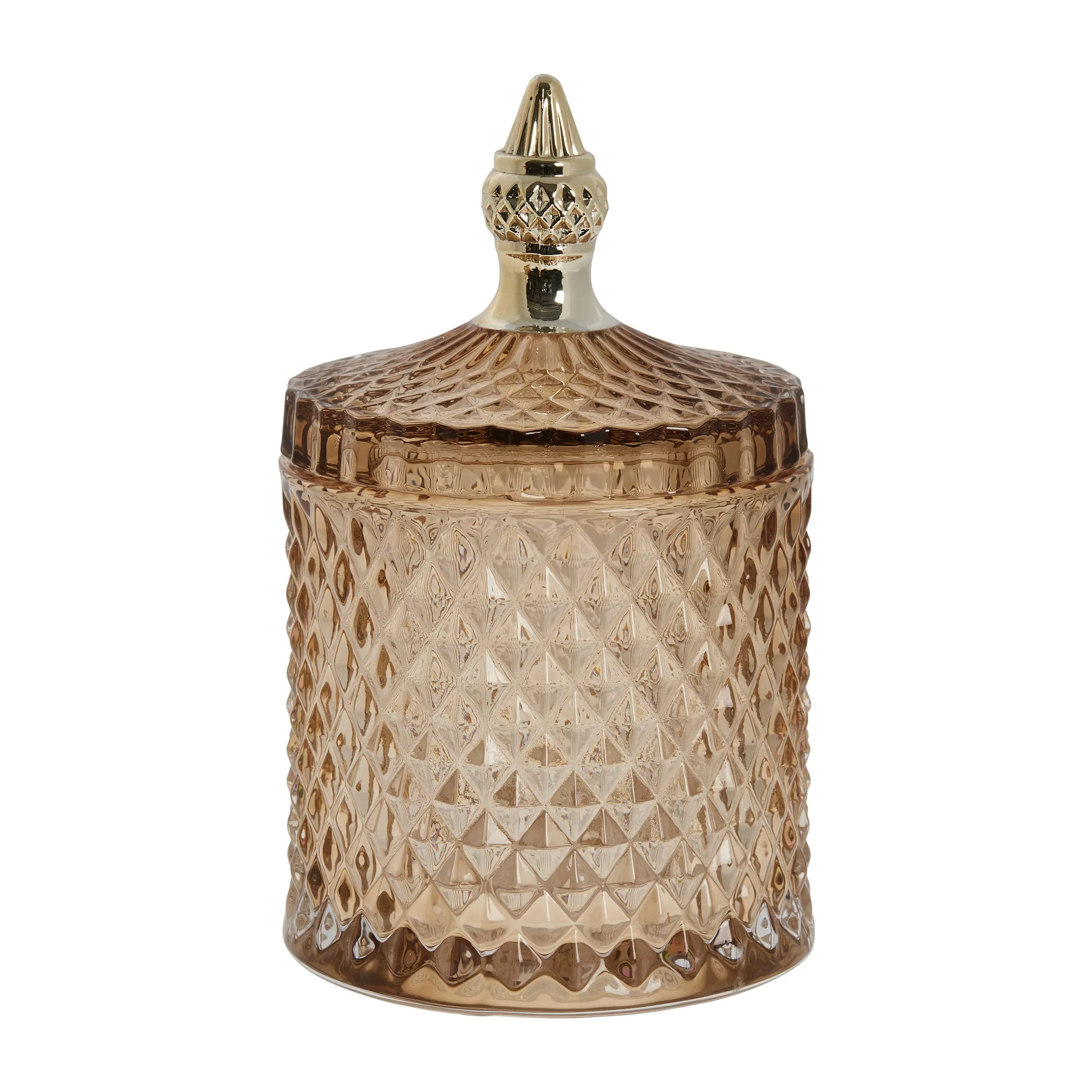 Bote de almacenaje con tapa Miya Ø10,5 cm, Golden brown Lene Bjerre