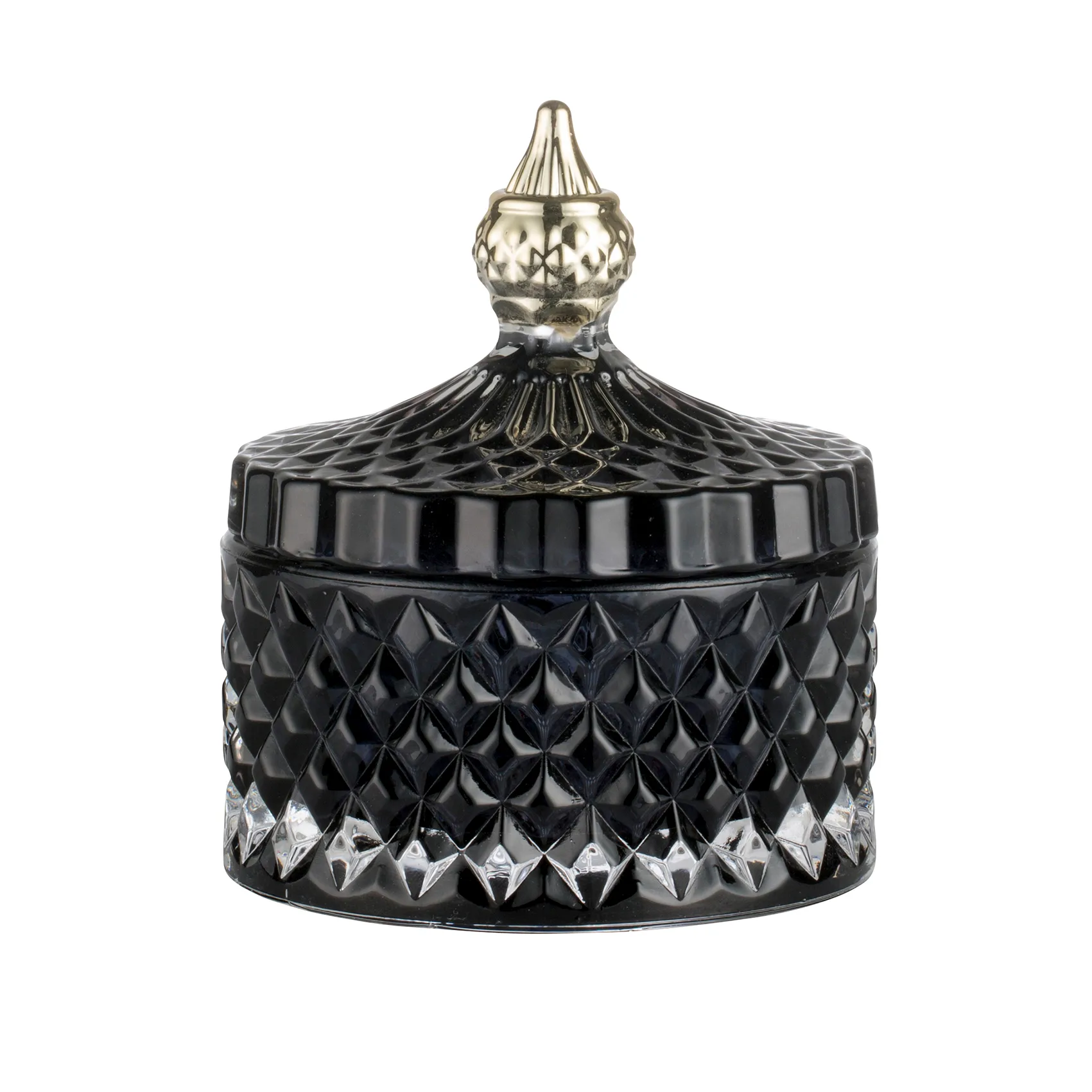 Bote de almacenaje con tapa Miya fØ8,5 cm, gris oscuro / negro Lene Bjerre