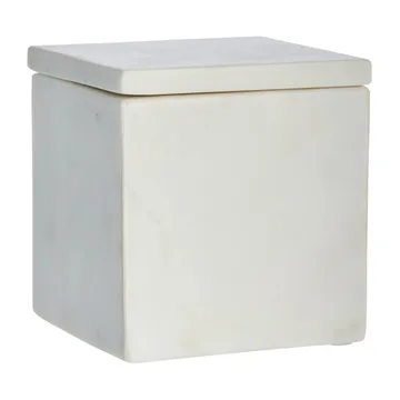 Caja de almacenaje de mármol Ellia 12x12 cm - White - Lene Bjerre