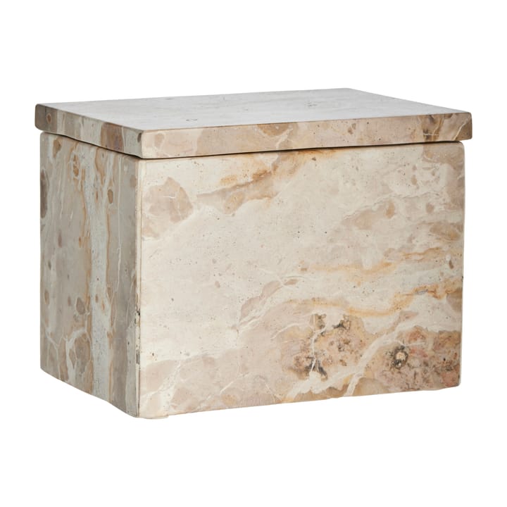 Caja de almacenaje de mármol Ellia 16,5x11,5 cm - Linen - Lene Bjerre