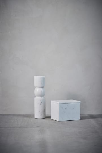 Caja de almacenaje de mármol Ellia 16,5x11,5 cm - White - Lene Bjerre