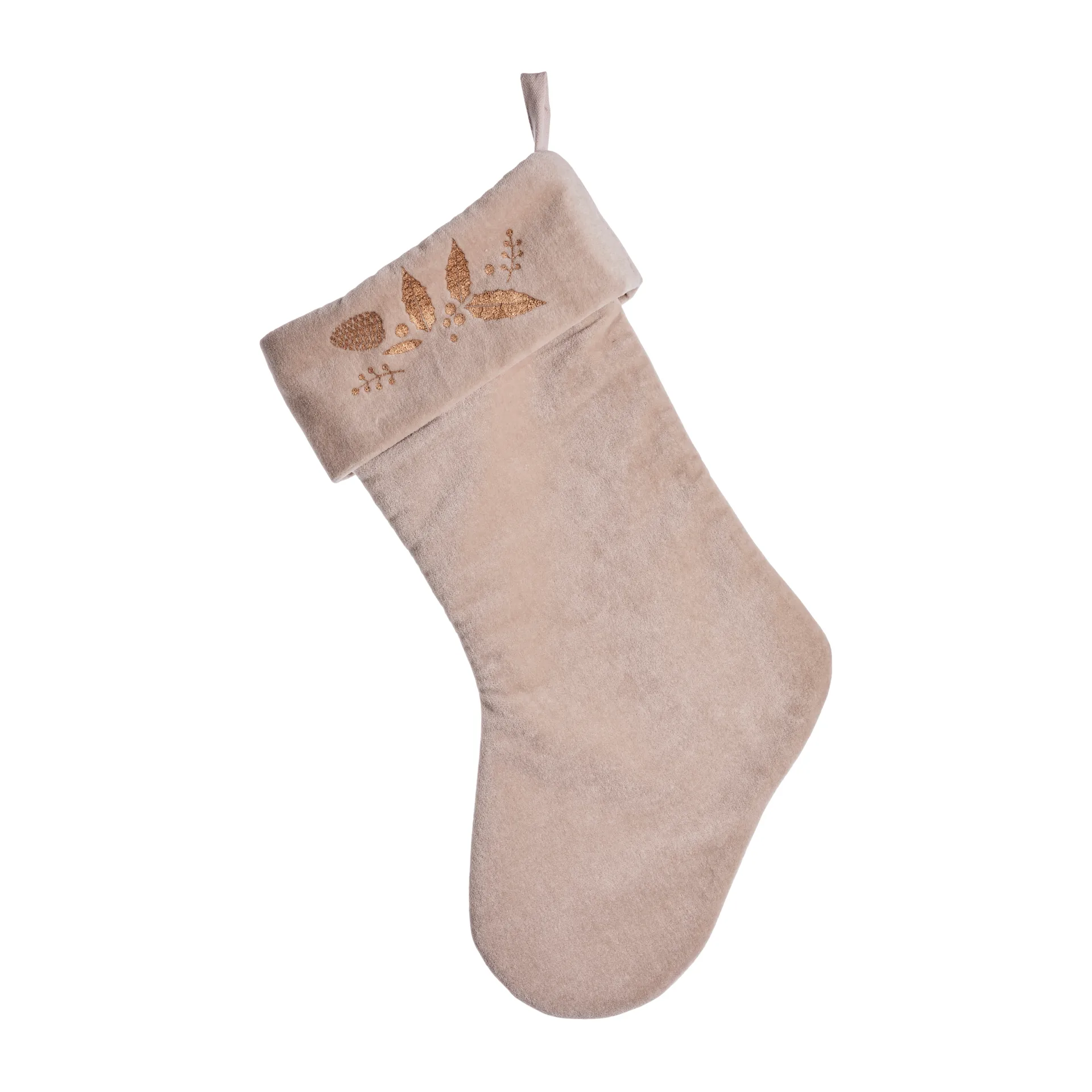 Calcetín de navidad Cristie, linen-light gold Lene Bjerre