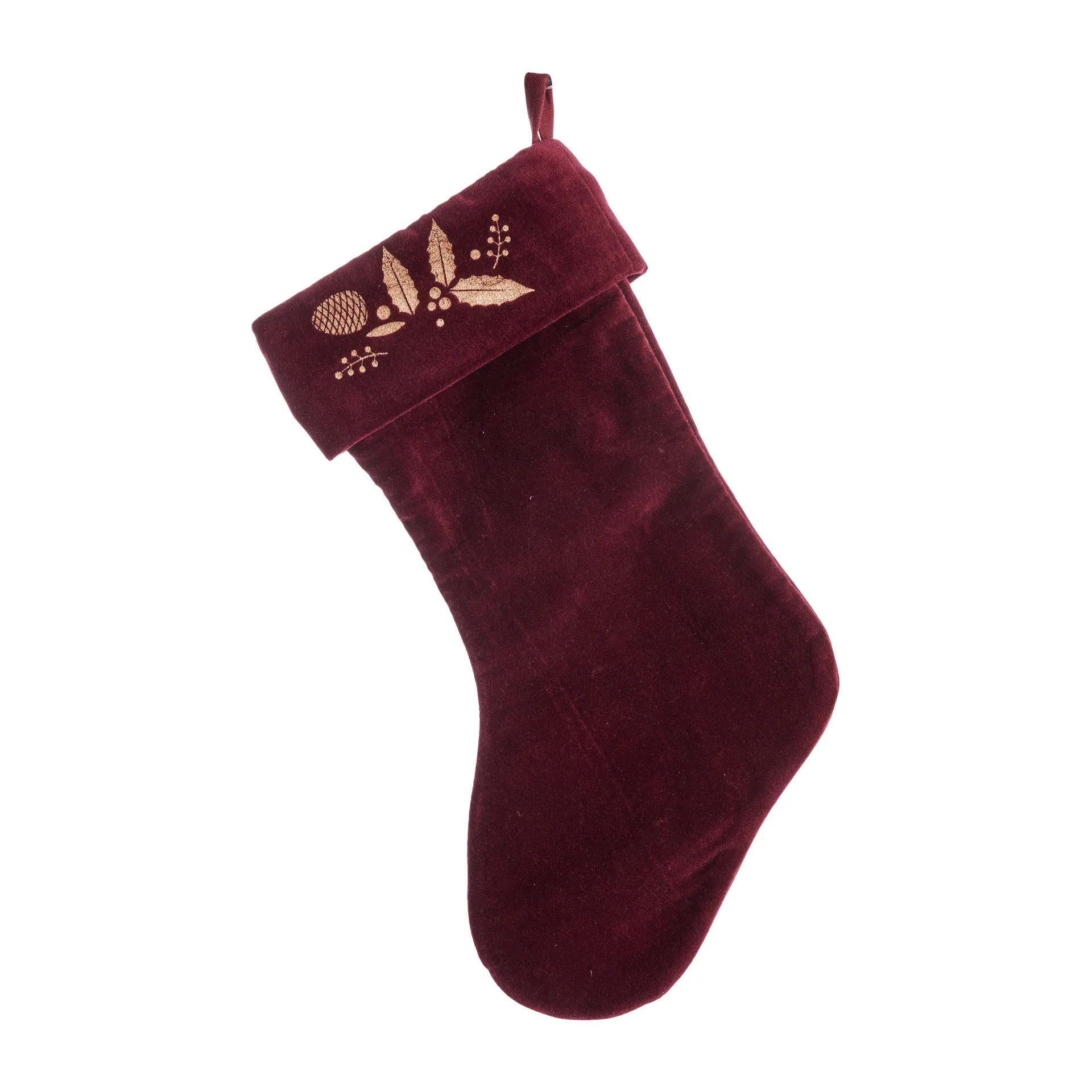Calcetín de navidad Cristie, pomegranaten-light gold Lene Bjerre