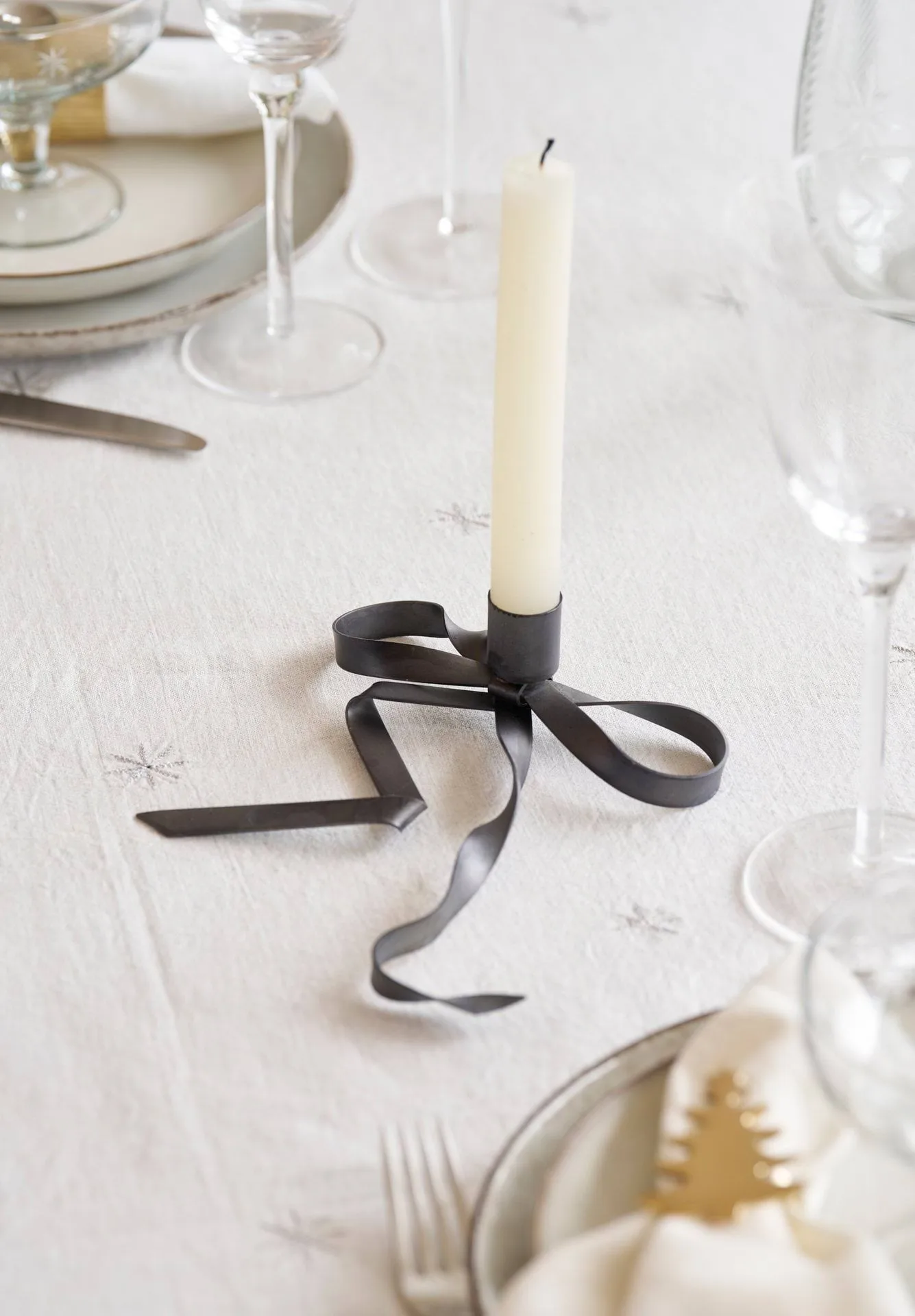 Candelabro Bovinne, Gris, 15x15x4,5 cm Lene Bjerre