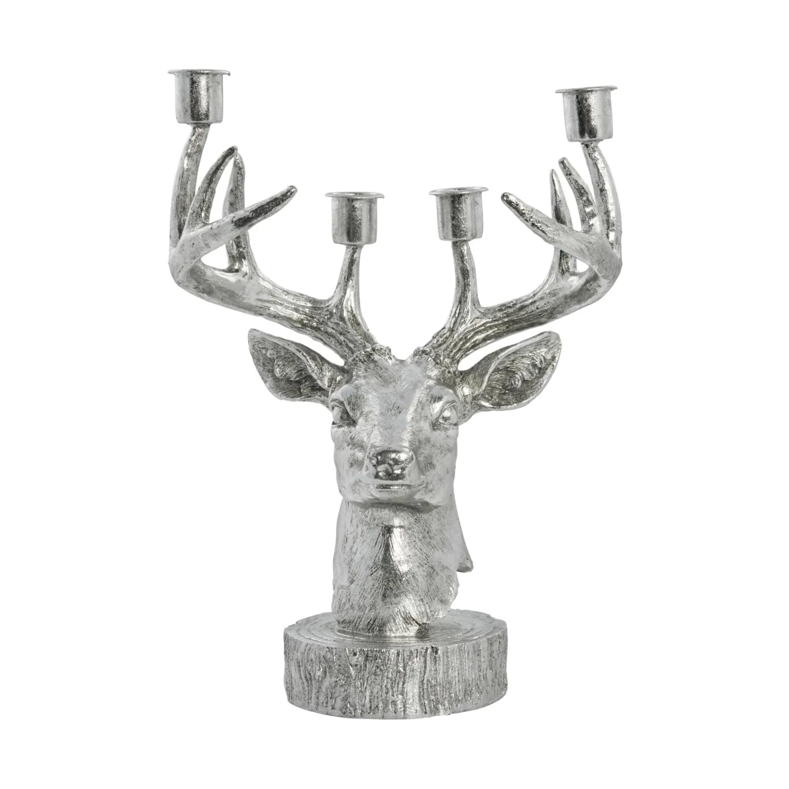Candelabro ciervo Serafina 31 cm, Plata Lene Bjerre