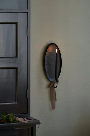 Candelabro de pared Inine - Negro, 17x40 cm - Lene Bjerre